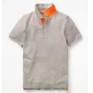 🇬🇧Mini Boden Pique Polo Shirt Grey Marl